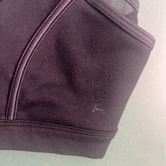 Good American Womens Black Keyhole Adjustable Unpadded Wireless Sports Bra 2/med - Picture 2 of 7